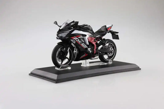 Diecast Bike Series Statue 1/12 Kawasaki Ninja ZX-25R Metallic Spark Black×Peal Flat Stardust White 16 cm - Smalltinytoystore