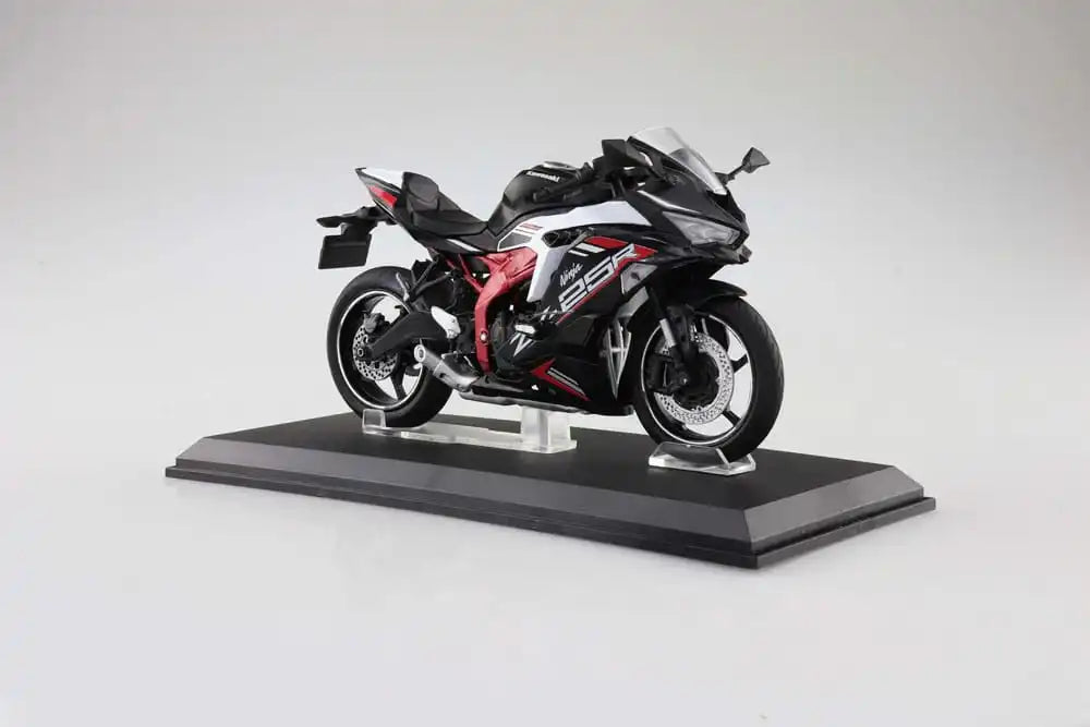 Diecast Bike Series Statue 1/12 Kawasaki Ninja ZX-25R Metallic Spark Black×Peal Flat Stardust White 16 cm - Smalltinytoystore