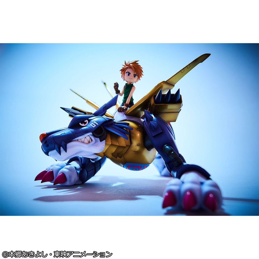 Digimon Adventure Precious G.E.M. Serie PVC Statue Metal Garurumon & Ishida Yamato 30 cm - Smalltinytoystore