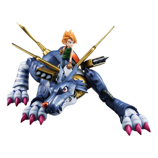 Digimon Adventure Precious G.E.M. Serie PVC Statue Metal Garurumon & Ishida Yamato 30 cm - Smalltinytoystore