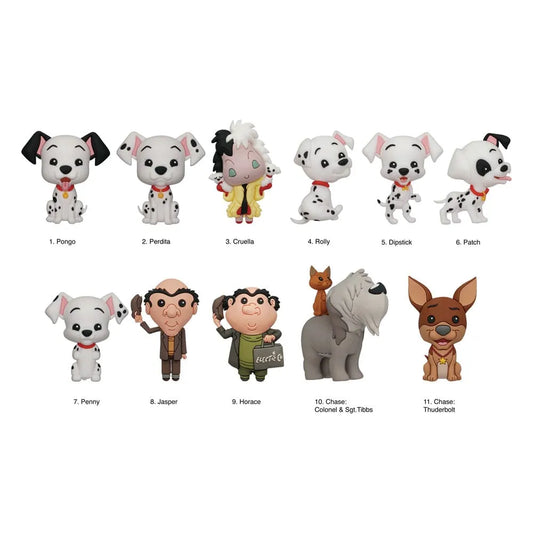 Disney 3D PVC-Taschenanhänger 101 Dalmatiner Series 33 Display (24) - Smalltinytoystore