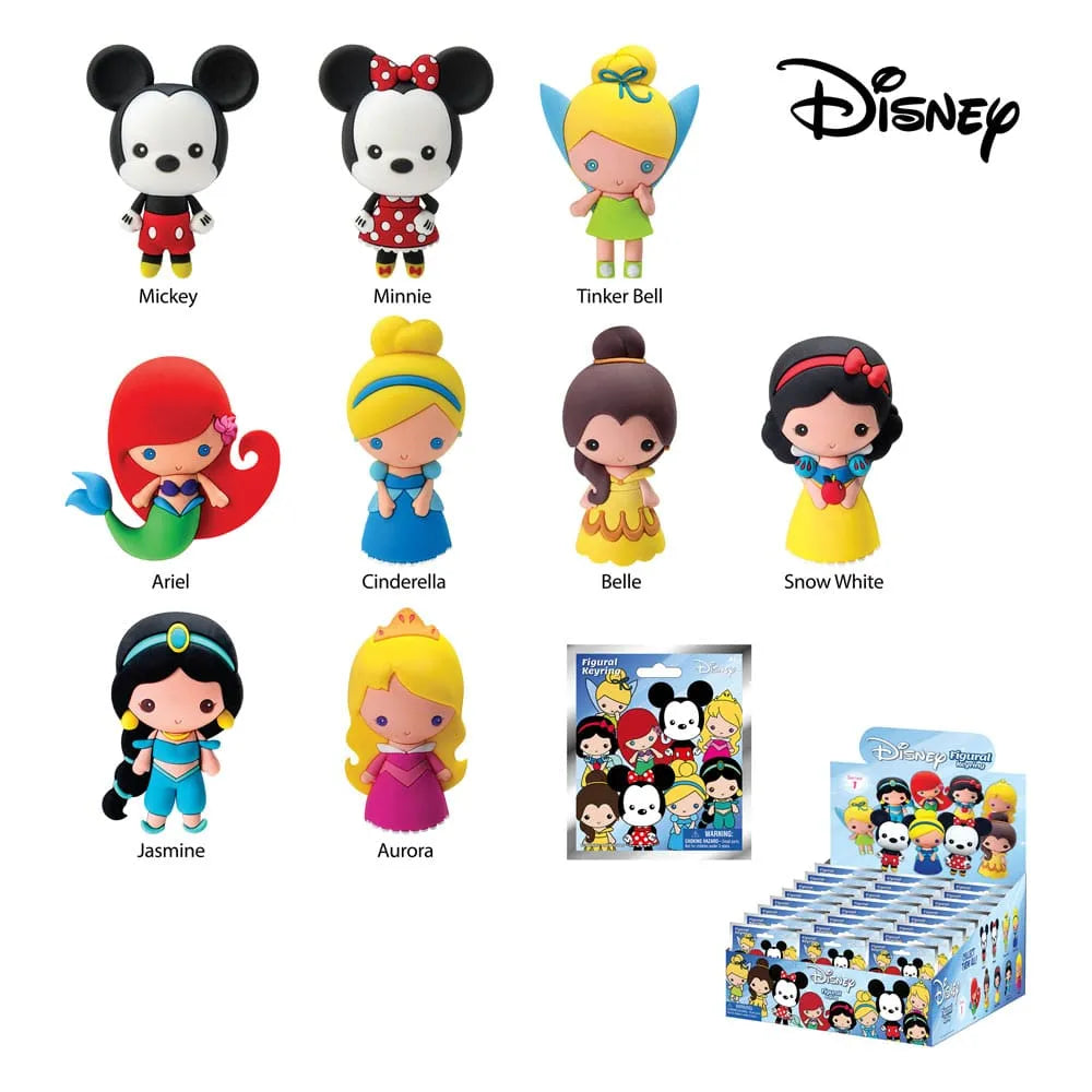 Disney 3D PVC-Taschenanhänger Serie 1 Display (24) - Smalltinytoystore