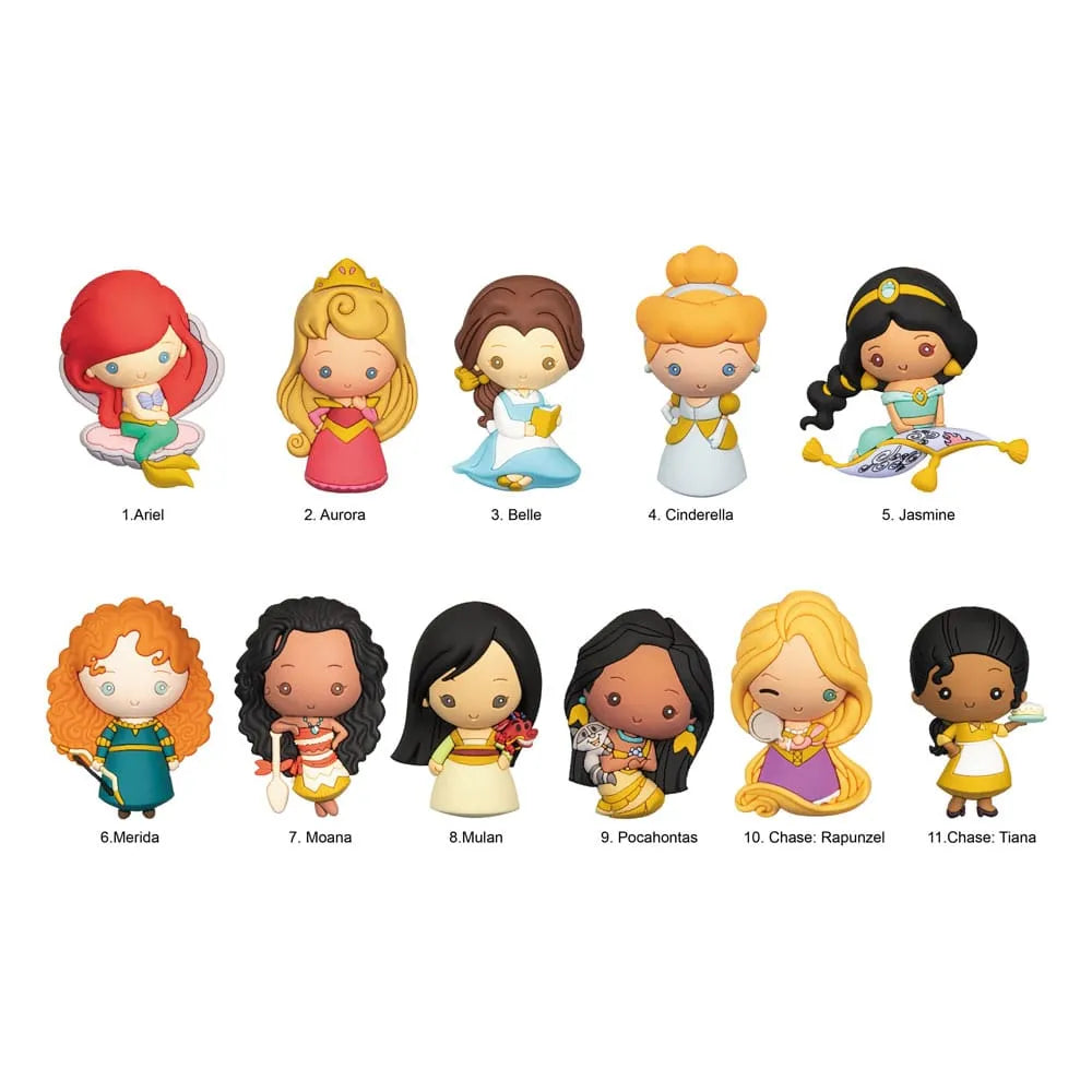 Disney 3D PVC-Taschenanhänger Ultimate Princess Series 31 Display (24) - Smalltinytoystore