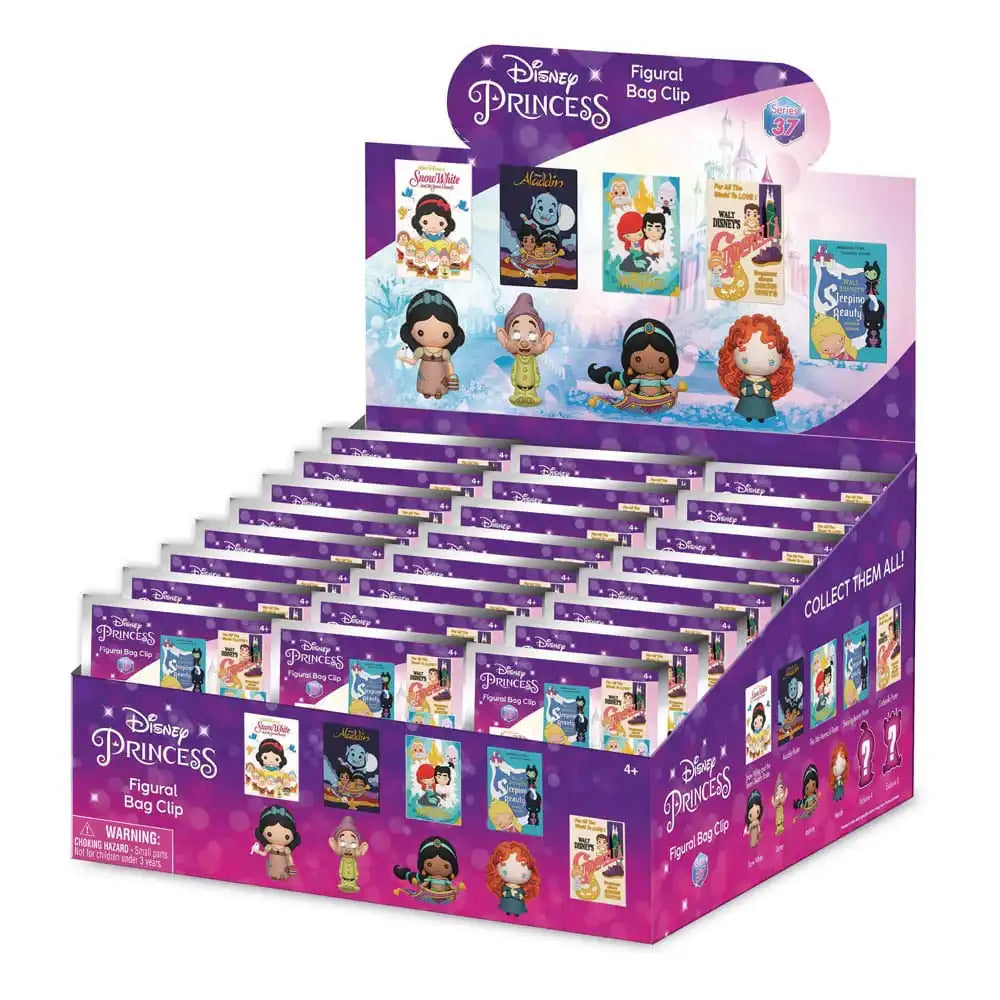 Disney 3D PVC-Taschenanhänger Ultimate Princess Series 37 Display (24) - Smalltinytoystore