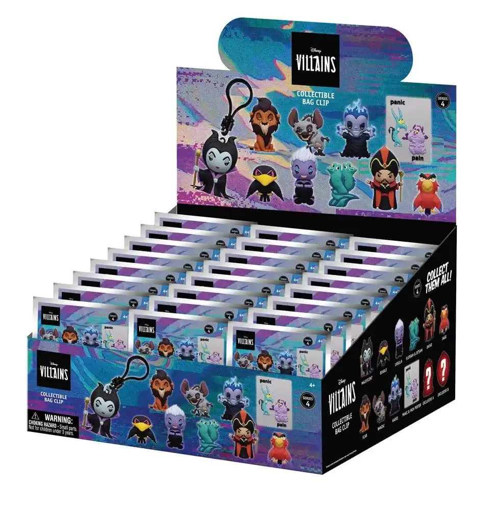 Disney 3D PVC-Taschenanhänger Villains Serie 4 Display (24) - Smalltinytoystore