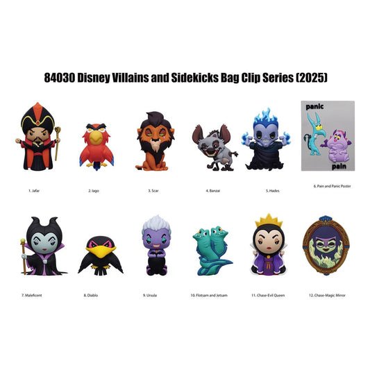 Disney 3D PVC-Taschenanhänger Villains Serie 4 Display (24) - Smalltinytoystore