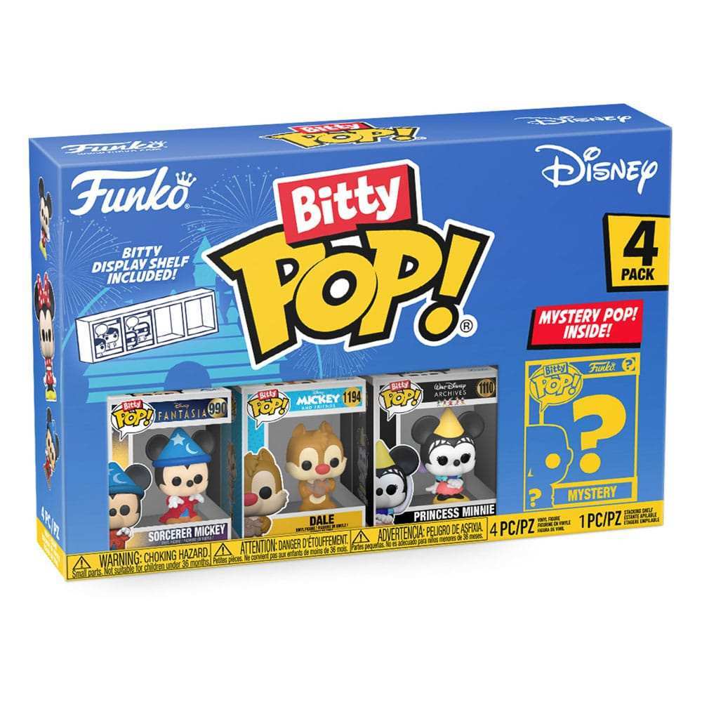 Disney Bitty POP! Vinyl Figuren 4er-Pack Sorcerer Mickey 2,5 cm - Smalltinytoystore