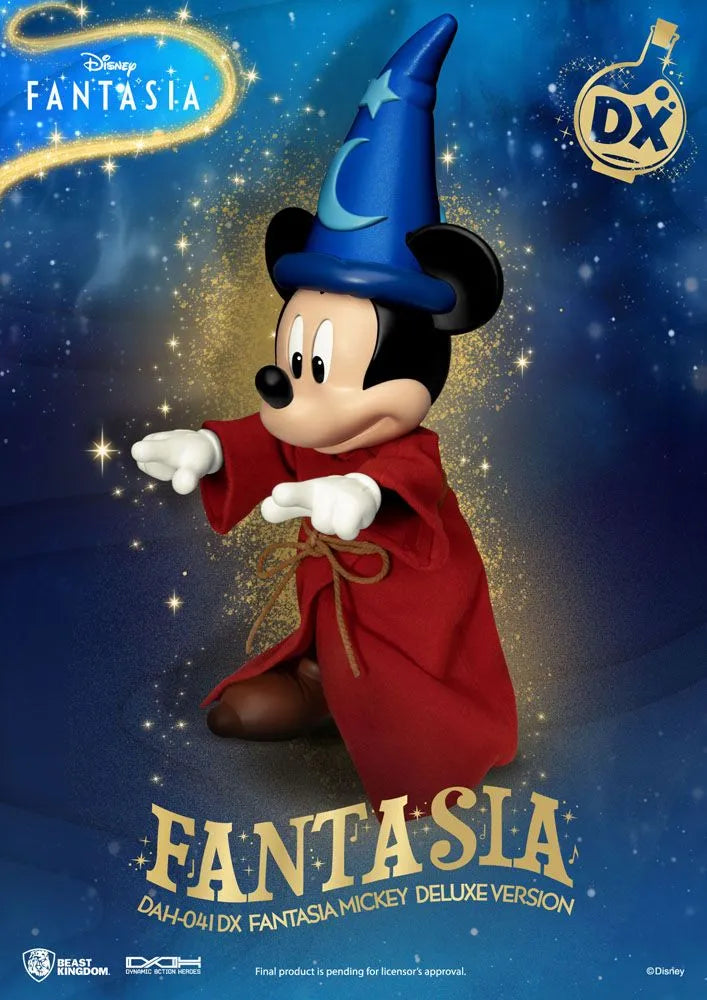 Disney Classic Dynamic 8ction Heroes Actionfigur 1/9 Mickey Fantasia Deluxe Version 21 cm - Smalltinytoystore