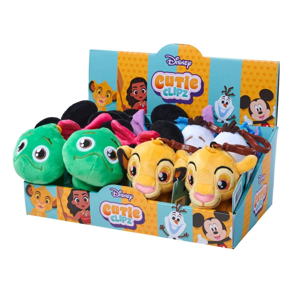 Disney Cutie Clipz Plüsch-Schlüsselanhänger Sortiment (12) - Smalltinytoystore