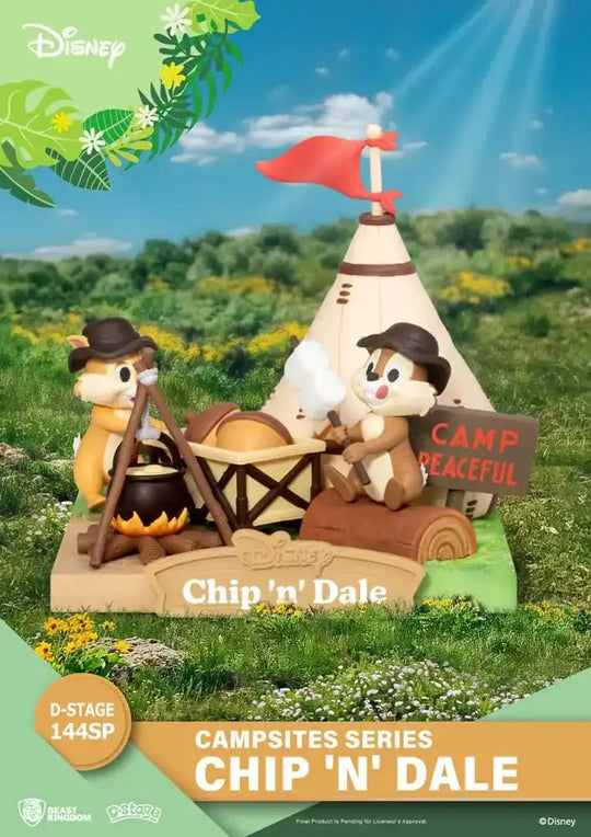 Disney D-Stage Campsite Series PVC Diorama Chip & Dale Special Edition 10 cm - Smalltinytoystore