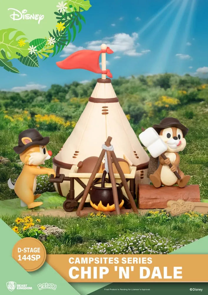 Disney D-Stage Campsite Series PVC Diorama Chip & Dale Special Edition 10 cm - Smalltinytoystore