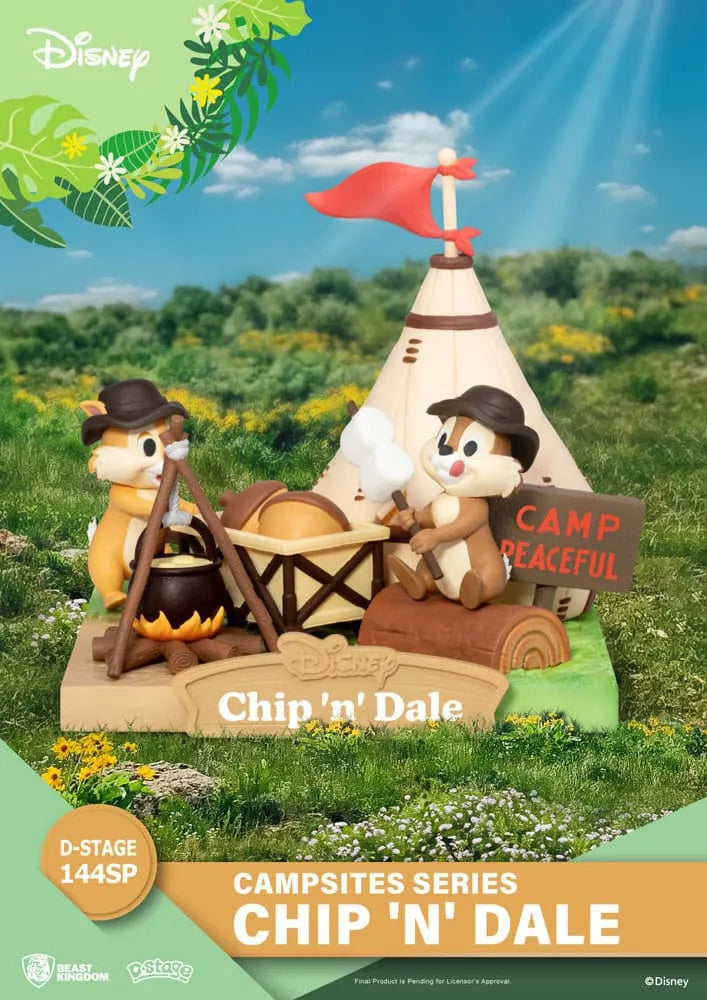 Disney D-Stage Campsite Series PVC Diorama Chip & Dale Special Edition 10 cm - Smalltinytoystore