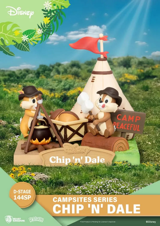 Disney D-Stage Campsite Series PVC Diorama Chip & Dale Special Edition 10 cm - Smalltinytoystore