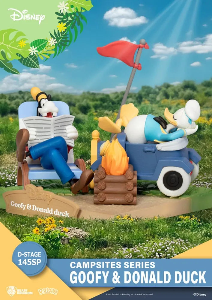 Disney D-Stage Campsite Series PVC Diorama Goofy & Donald Duck Special Edition 10 cm - Smalltinytoystore