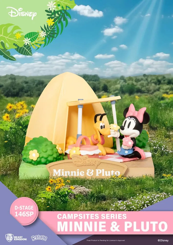 Disney D-Stage Campsite Series PVC Diorama Mini & Pluto Special Edition 10 cm - Smalltinytoystore