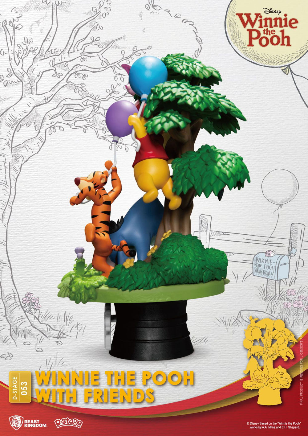 Disney D-Stage PVC Diorama Winnie The Pooh With Friends 16 cm - Smalltinytoystore