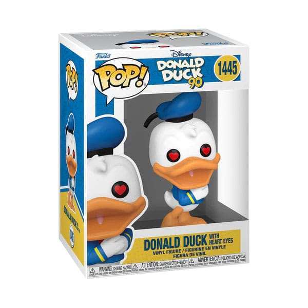 Disney DD 90th Anniversary POP! Disney Vinyl Figur Donald Duck(heart eyes) 9 cm - Smalltinytoystore