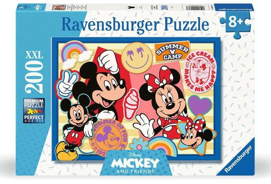 Disney Kinderpuzzle XXL Unterwegs mit Mickey und Minnie (200 Teile) - Smalltinytoystore
