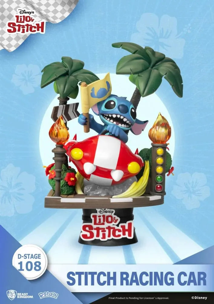 Disney: Lilo & Stitch - Stitch Racing Car PVC Diorama - Smalltinytoystore