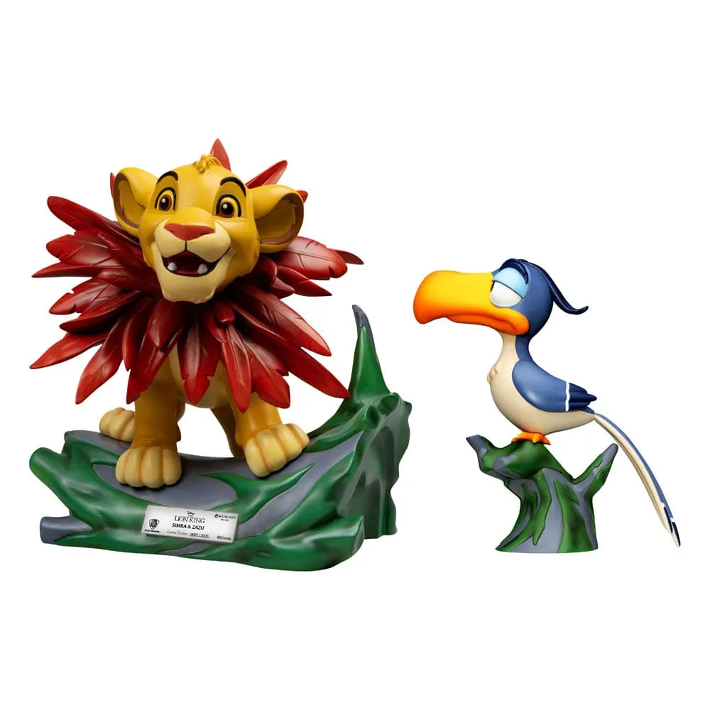 Disney Master Craft Statuen 2er-Pack Der König der Löwen Little Simba & Zazu 31 cm - Smalltinytoystore