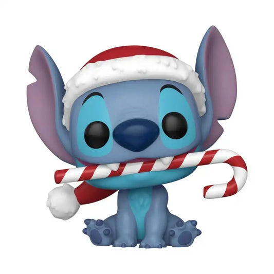 Disney POP! Vinyl Figur Holiday Stitch w/CC 9 cm - Smalltinytoystore