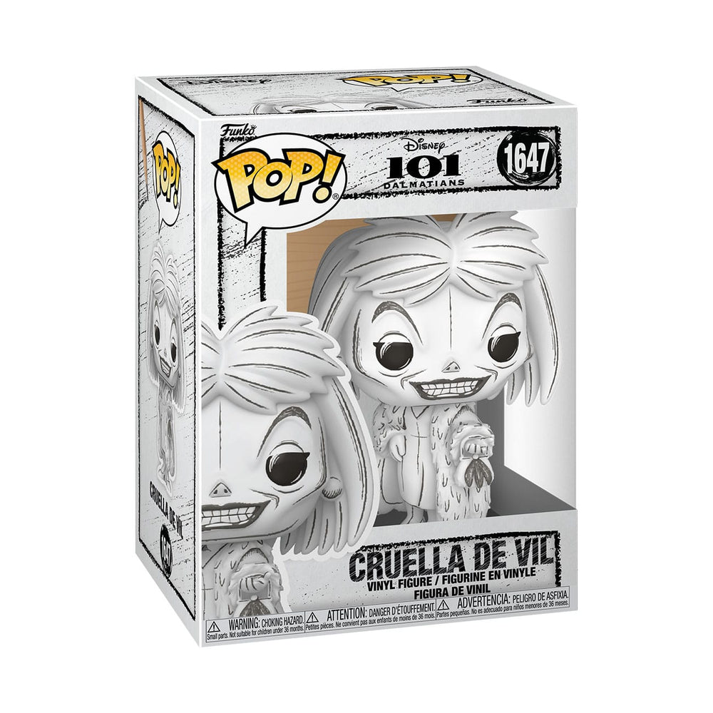 Disney POP! Vinyl Figur Sketched- Cruella De Vil 9 cm - Smalltinytoystore