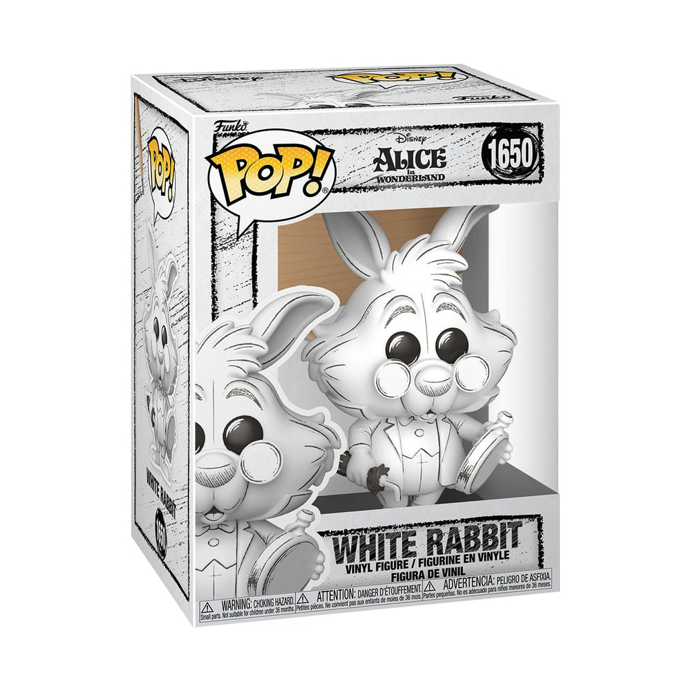 Disney POP! Vinyl Figur Sketched- White Rabbit 9 cm - Smalltinytoystore