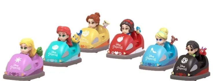 Disney Princess Zoom Hero Rückzug-Fahrzeuge mit Figuren Display (12) - Smalltinytoystore