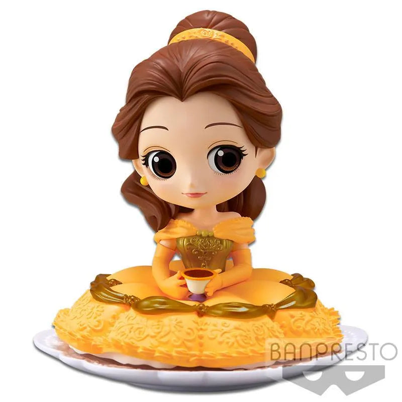 Disney Q Posket SUGIRLY Minifigur Belle A Normal Color Version 9 cm - Smalltinytoystore