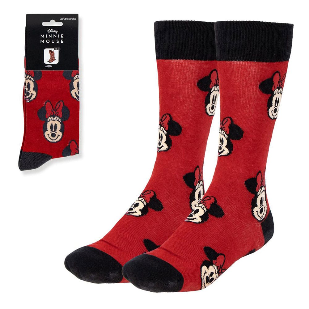 Disney Socken Minnie Face Red 36-43 - Smalltinytoystore
