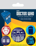 Doctor Who Ansteck-Buttons 5er-Pack Exterminate - Smalltinytoystore