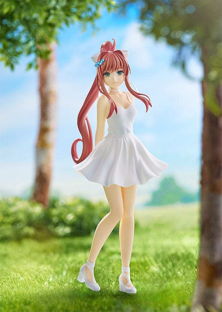 Doki Doki Literature Club! Pop Up Parade PVC Statue Monika: White Dress Ver. 18 cm - Smalltinytoystore