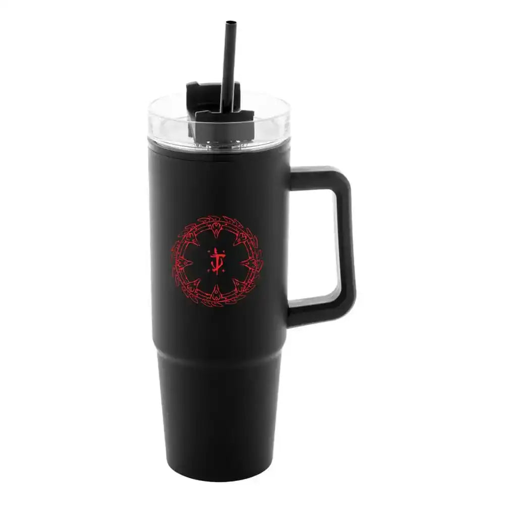 Doom The Dark Ages Thermobecher mit Trinkhalm Shield 1180 ml - Smalltinytoystore