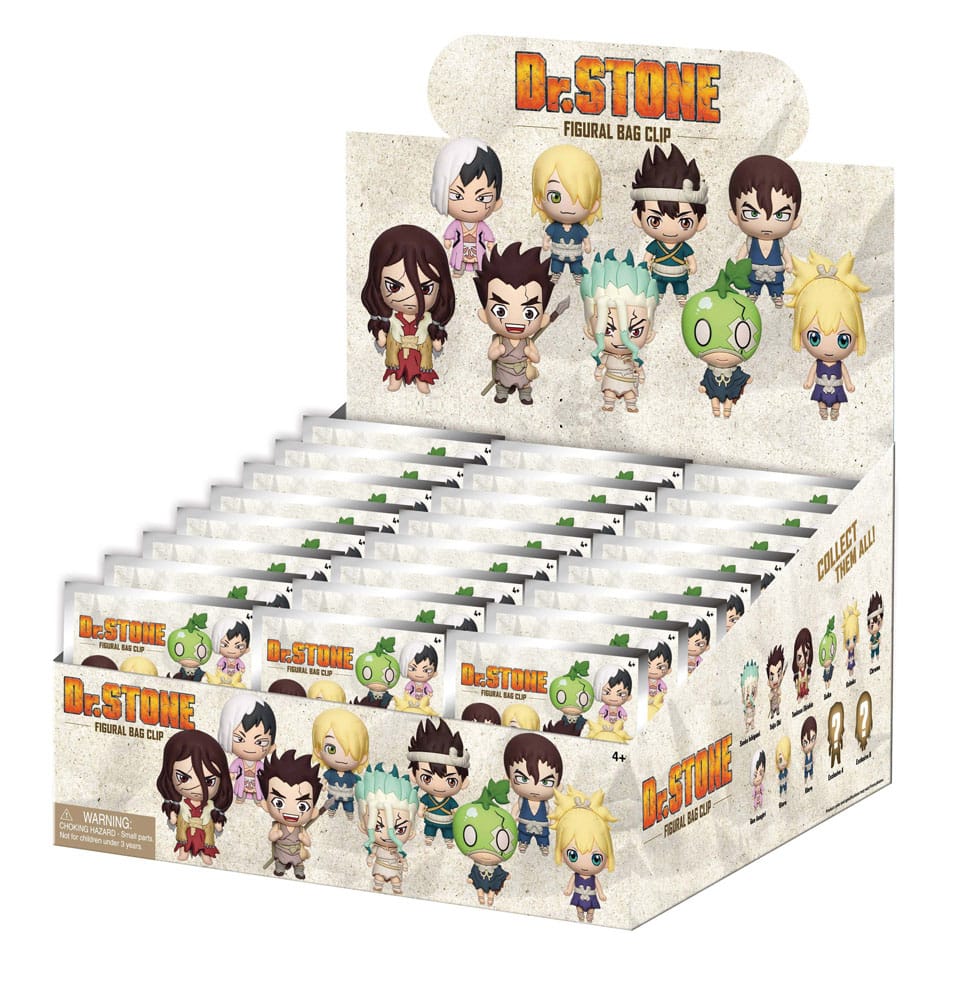 Dr. Stone 3D PVC-Taschenanhänger Series 1 Display (24) - Smalltinytoystore