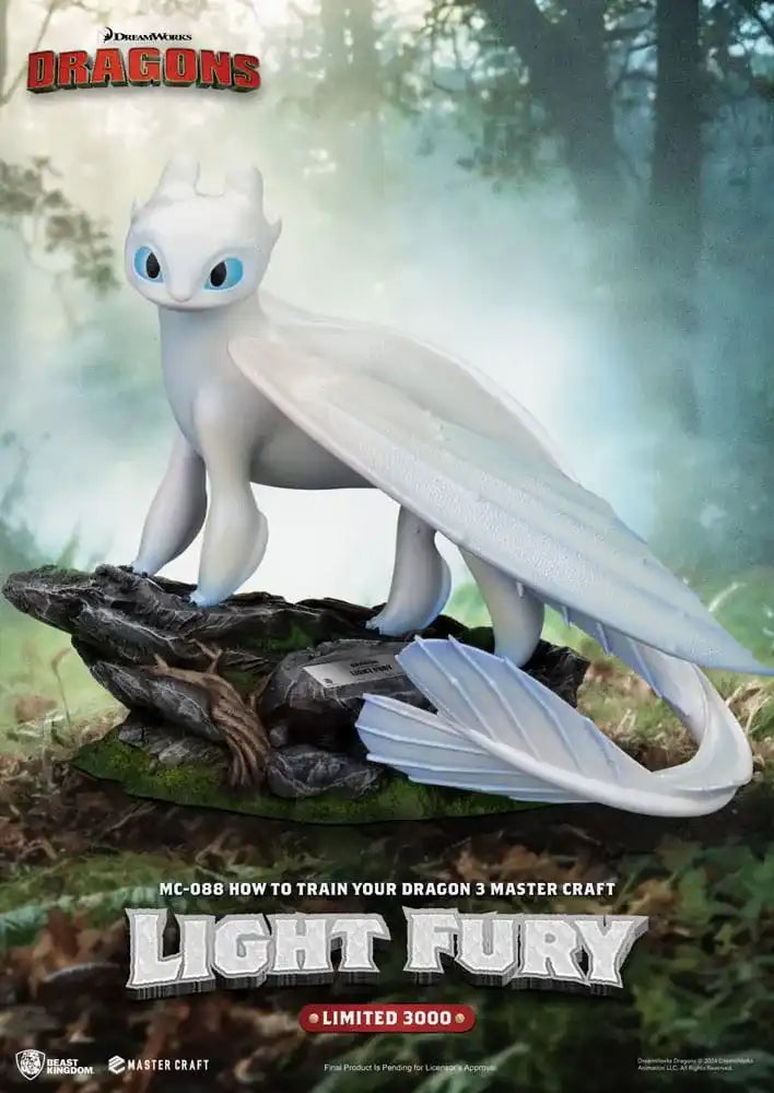 Drachenzähmen leicht gemacht 3 Master Craft Statue Light Fury 29 cm - Smalltinytoystore