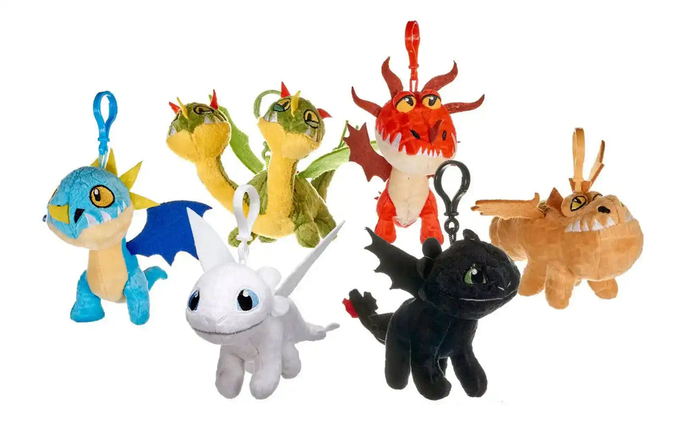 Drachenzähmen leicht gemacht 3 Plüsch Schlüsselanhänger 10 cm Sortiment (12) - Smalltinytoystore