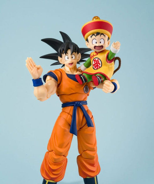 Dragon Ball S.H.Figuarts Actionfigur Son Goku & Son Gohan Kid & Kintoun 14 cm & 6 cm - Smalltinytoystore