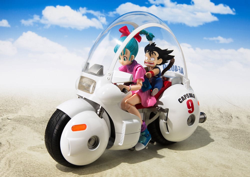 Dragon Ball S.H. Figuarts Fahrzeug mit Figur Bulma's Motorcycle Hoipoi Capsule No. 9 17 cm - Smalltinytoystore