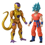 Dragon Ball Super Dragon Stars Actionfiguren 2er-Pack Battle Pack: Golden Frieza vs Super Saiyan Blue Goku 17 cm - Smalltinytoystore