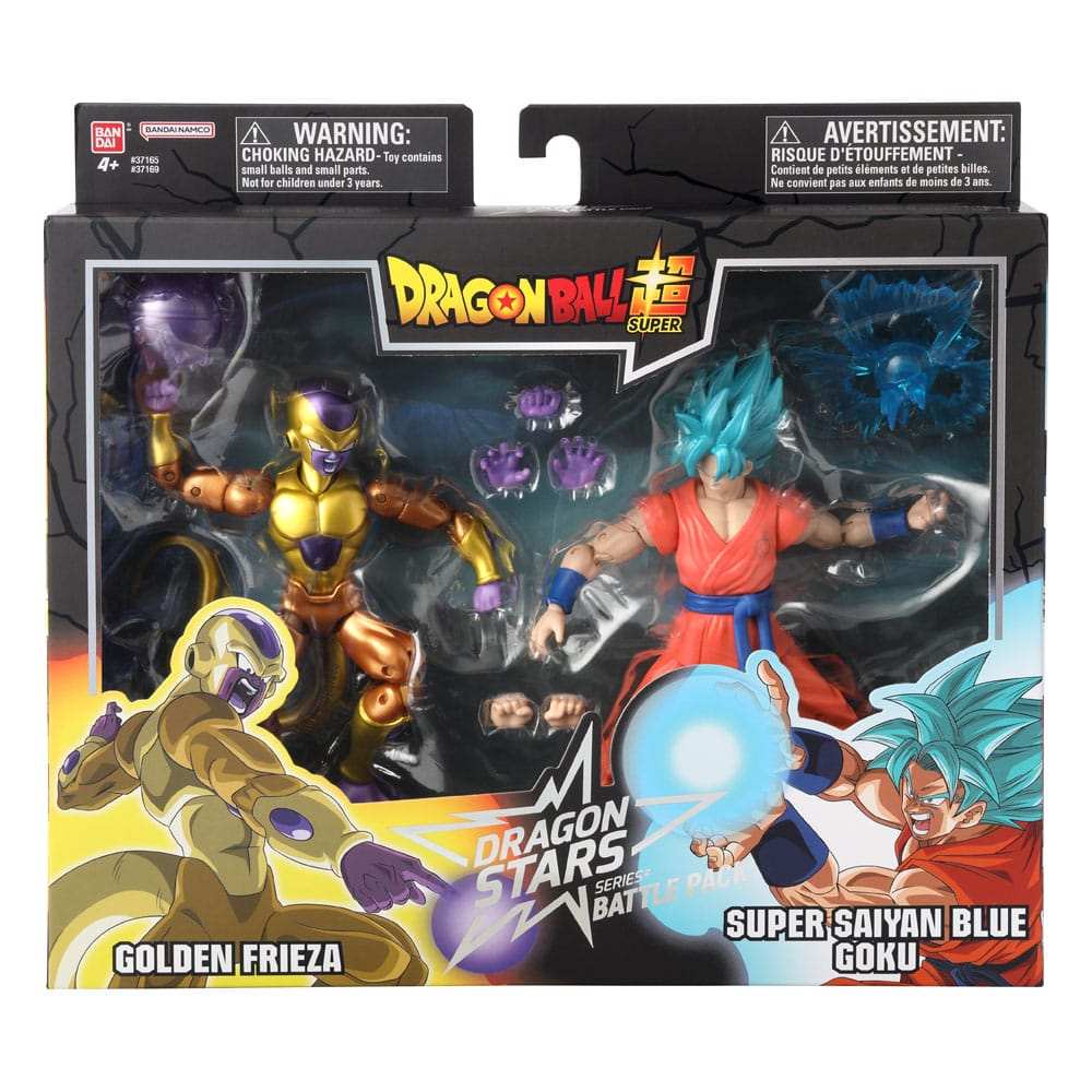 Dragon Ball Super Dragon Stars Actionfiguren 2er-Pack Battle Pack: Golden Frieza vs Super Saiyan Blue Goku 17 cm - Smalltinytoystore