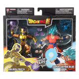 Dragon Ball Super Dragon Stars Actionfiguren 2er-Pack Battle Pack: Golden Frieza vs Super Saiyan Blue Goku 17 cm - Smalltinytoystore
