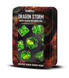 Dragon Storm Inclusion Würfel Set Green Dragon (7) - Smalltinytoystore