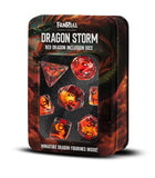 Dragon Storm Inclusion Würfel Set Red Dragon (7) - Smalltinytoystore