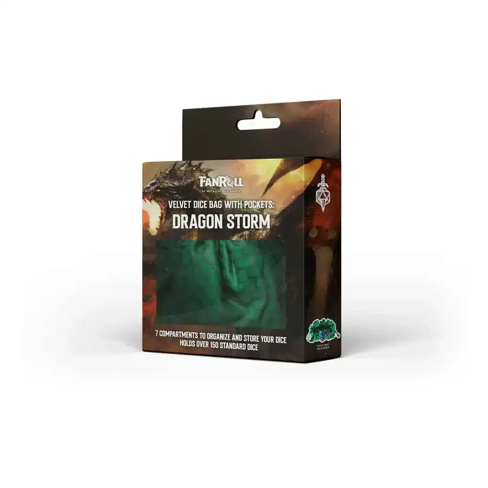 Dragon Storm Würfelbeutel mit Fächern Green Dragon Scales - Smalltinytoystore