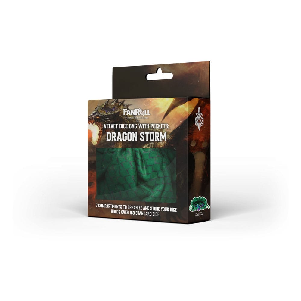 Dragon Storm Würfelbeutel mit Fächern Green Dragon Scales - Smalltinytoystore