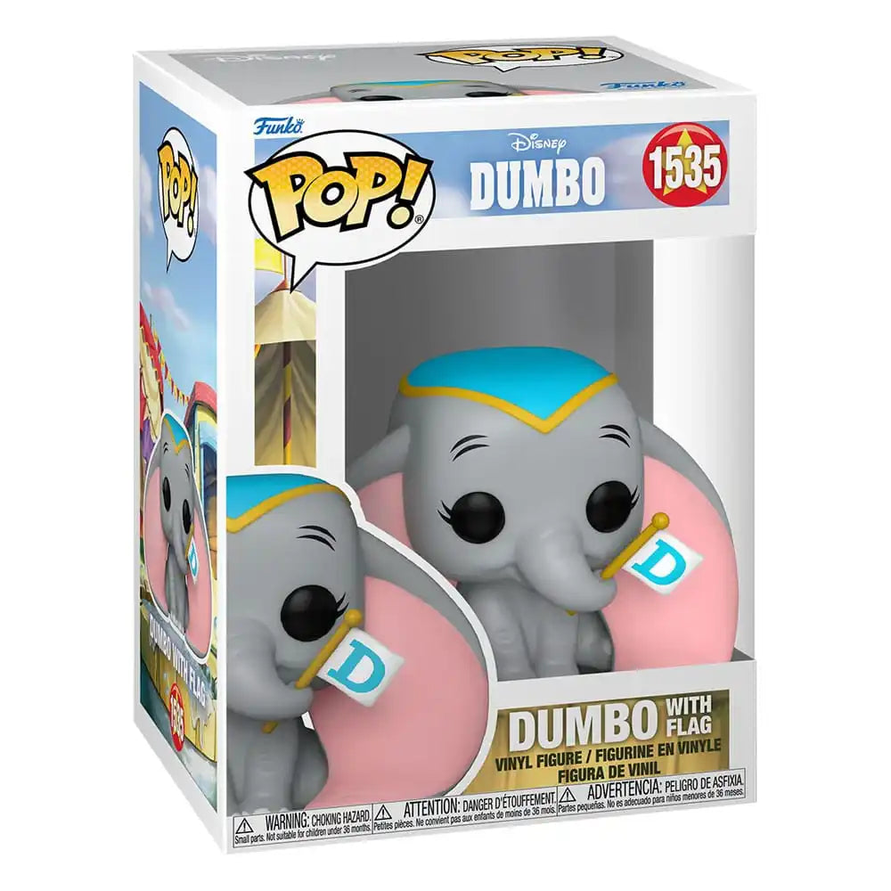 Dumbo POP! Disney Vinyl Figur Dumbo w/flag 9 cm - Smalltinytoystore