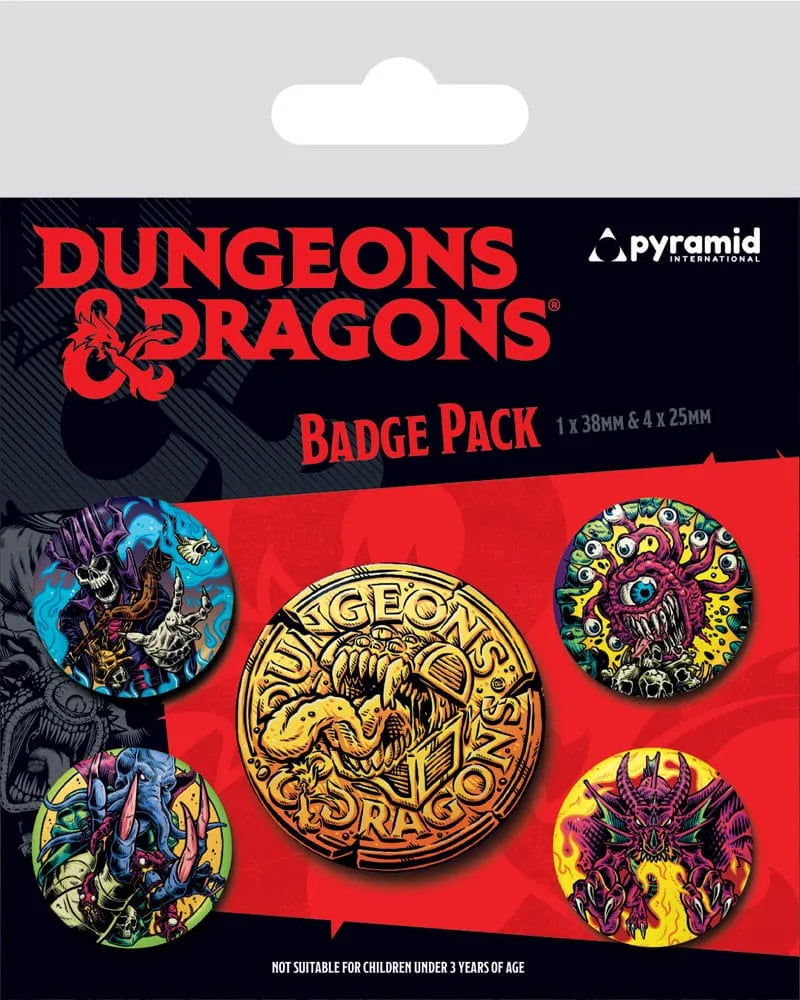 Dungeons & Dragons Ansteck-Buttons 5er-Pack Beastly - Smalltinytoystore