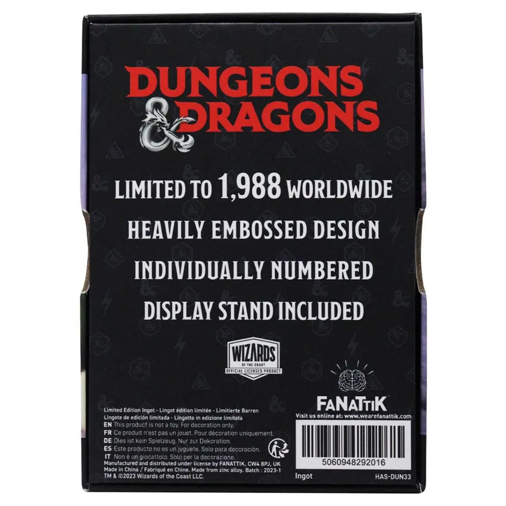 Dungeons & Dragons Metallbarren 35th Anniversary Legend of Drizzt Limited Edition - Smalltinytoystore