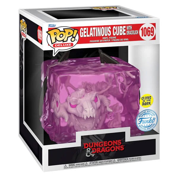 Dungeons and Dragons POP! Deluxe Animation Vinyl Figur Gelatinous Cube with Dracolich (GR) (GW) Exclusive Edition 9 cm - Smalltinytoystore