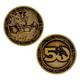 Dungeons & Dragons Sammelmünze 50th Anniversary Antique Gold Edition 4 cm - Smalltinytoystore